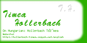 timea hollerbach business card